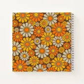 Carnet Style Flower Power Daisy Floral personnalisé 60s (Dos)
