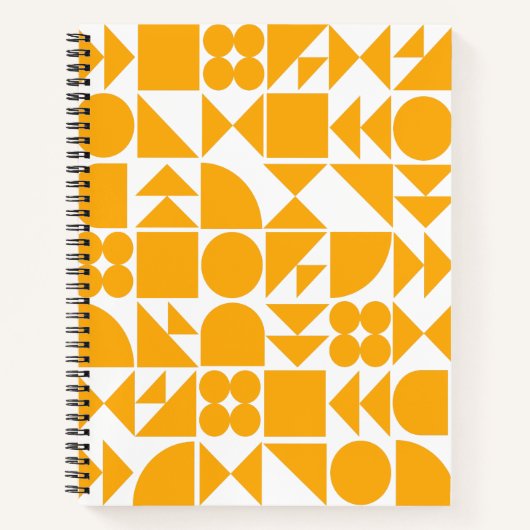 Carnet Style Jaune moderne Motif de formes géométriques (Devant)
