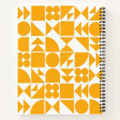Carnet Style Jaune moderne Motif de formes géométriques (Dos)