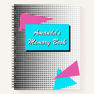 Carnet Style Memphis 80s personnalisable