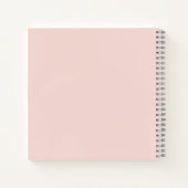 Carnet Style moderne de typographie Monogramme Blush rose (Dos)