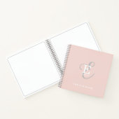 Carnet Style moderne de typographie Monogramme Blush rose (Intérieur)