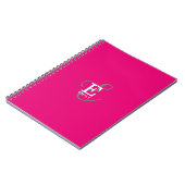 Carnet Style moderne de typographie Monogramme rose chaud (Côté gauche)