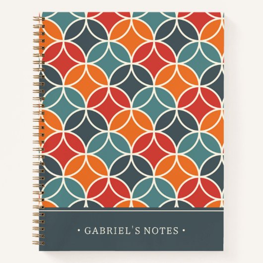Carnet Style Moderne Du Milieu Du Siècle Coloré | Ajouter (Devant)
