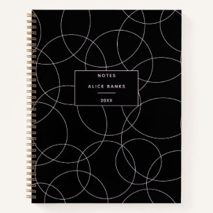 Carnet Style moderne noir et rose