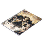 Carnet Style Moulin rouge, noir et or, Luxe riche (Côté gauche)