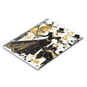 Carnet Style Moulin rouge, noir et or, Luxe riche (Côté gauche)