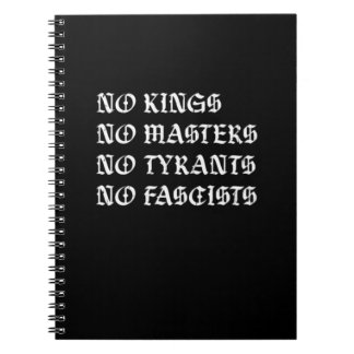 Carnet Style Pas de rois Pas de maîtres Pas de tyrans Pas