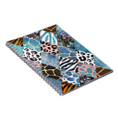 Carnet Style Patchwork, motif de collage aquarelle. (Côté Droit)