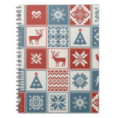 Carnet Style Patchwork : Motif ornemental de Noël (Devant)