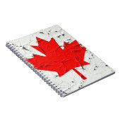 Carnet Style Peinture de la feuille d'érable rouge du Can (Côté Droit)