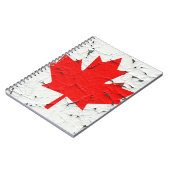Carnet Style Peinture de la feuille d'érable rouge du Can (Côté gauche)