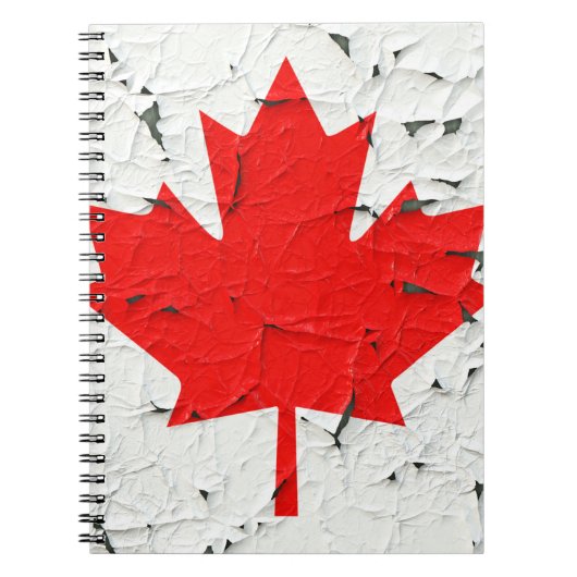 Carnet Style Peinture de la feuille d'érable rouge du Can (Devant)
