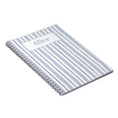 Carnet style rayures bleu clair pastel (Côté Droit)
