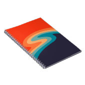 Carnet Style rétro coloré design tourbillon (Côté Droit)