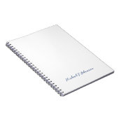 Carnet Style Rétro Élégant Nom De Calligraphie Blanche Si (Côté Droit)