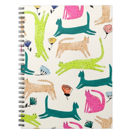 Carnet Style rétro Fleur abstraite et illustration de cha (Devant)