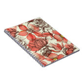 Carnet Style rétro Roses rouges Motif (Côté Droit)