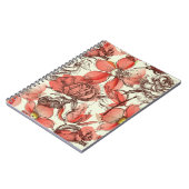 Carnet Style rétro Roses rouges Motif (Côté gauche)