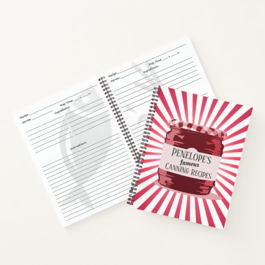 Carnet Style Rétro Vos Célèbres Recettes De Canne Rouge J (Intérieur)