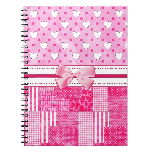 Carnet Style rose Girly d'album (Devant)
