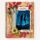 Carnet Style Scrapbooking romantique collage fleurs spira (Devant)