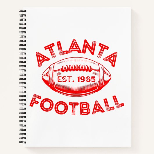 Carnet Style Vintage de football Atlanta (Devant)