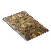 Carnet Style William Morris Rose Vert Botanique (Côté Droit)