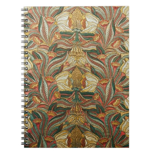 Carnet Style William Morris Rose Vert Botanique (Devant)