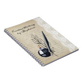 Carnet Stylet noir vintage et stylet noir (Côté Droit)