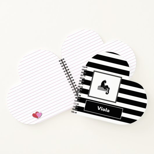 Carnet Stylish Black Panther Cat White (Intérieur)