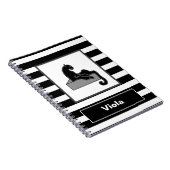 Carnet Stylish Black Panther Cat White (Côté Droit)