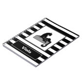 Carnet Stylish Black Panther Cat White (Côté gauche)