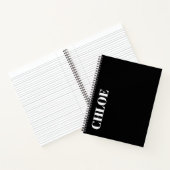 Carnet Stylish Customizable Personalized Name Gift  (Intérieur)