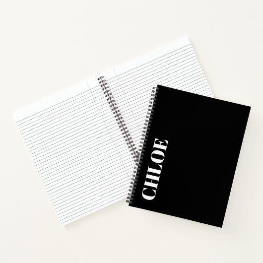 Carnet Stylish Customizable Personalized Name Gift  (Intérieur)