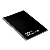 Carnet Stylish Editable Retro Modern Name (ou autre texte (Côté Droit)