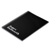 Carnet Stylish Editable Retro Modern Name (ou autre texte (Côté gauche)