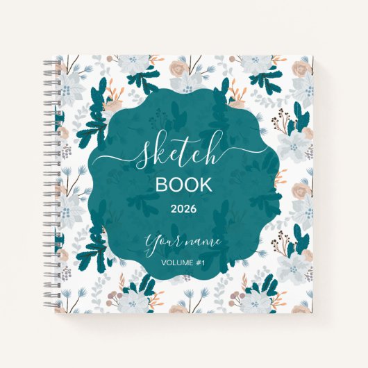 Carnet Stylish Sketchbook with Nature-Inspired Designs (Devant)