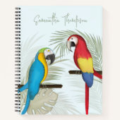 Carnet Stylish Tropical Birds Calligraphy tendance (Devant)
