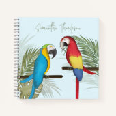 Carnet Stylish Tropical Birds Cute Trendy Fun Calligraphy (Devant)
