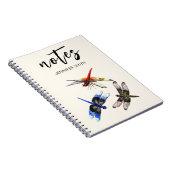 Carnet Stylish Watercolor Dragonflies Classic Spiral (Côté Droit)