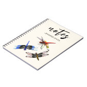 Carnet Stylish Watercolor Dragonflies Classic Spiral (Côté gauche)