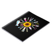 Carnet Styliste Barber Tools Floral (Côté gauche)