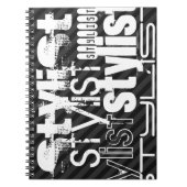 Carnet Styliste ; Gris Noir & Foncé (Devant)