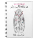 Carnet Styliste Pastel Hair Styliste Braid Hairstyle Fleu (Devant)