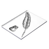 Carnet Stylo à talons à main avec un inkwell (Côté gauche)