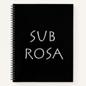 Carnet Sub Rosa (Devant)
