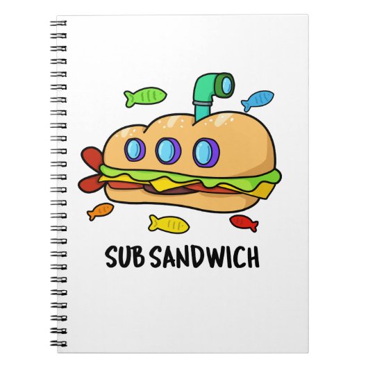 Carnet Sub Sandwich Blague Nourriture Drôle  (Devant)