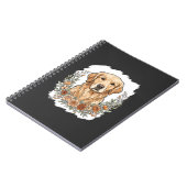 Carnet Sublimation Retriever Doré Floral (Côté gauche)