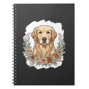 Carnet Sublimation Retriever Doré Floral